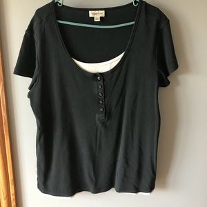Coldwater Creek black button top